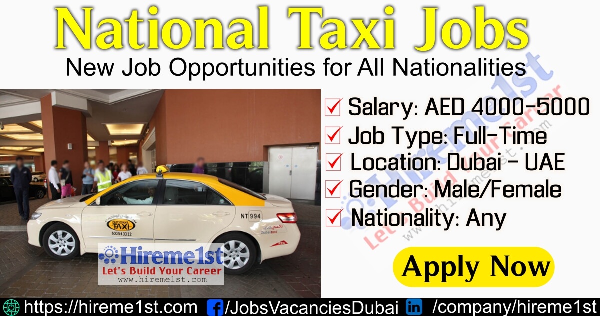 National Taxi Driver Jobs in Dubai