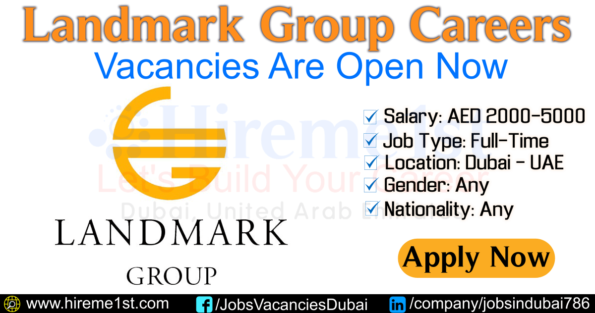 Landmark Group Careers in Dubai