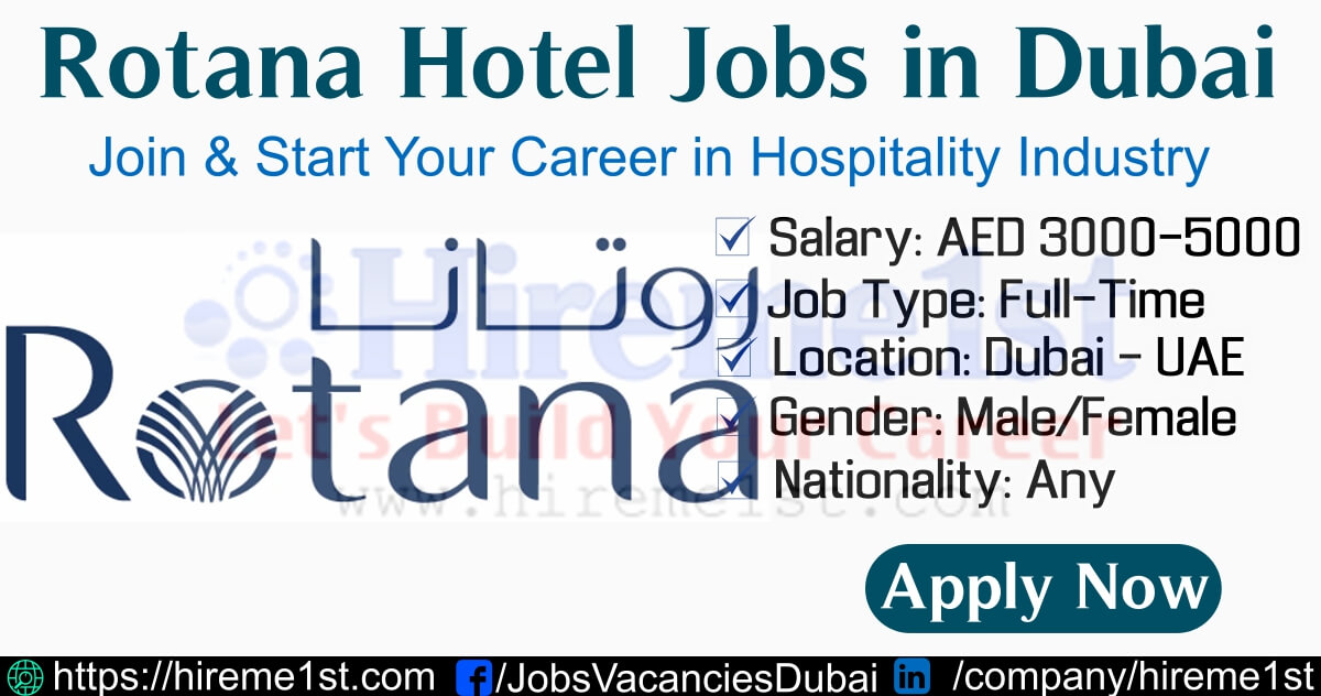 Rotana Hotel Careers Dubai