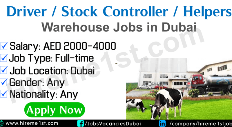 Driver Stock Controller Helpers Needed in Dubai